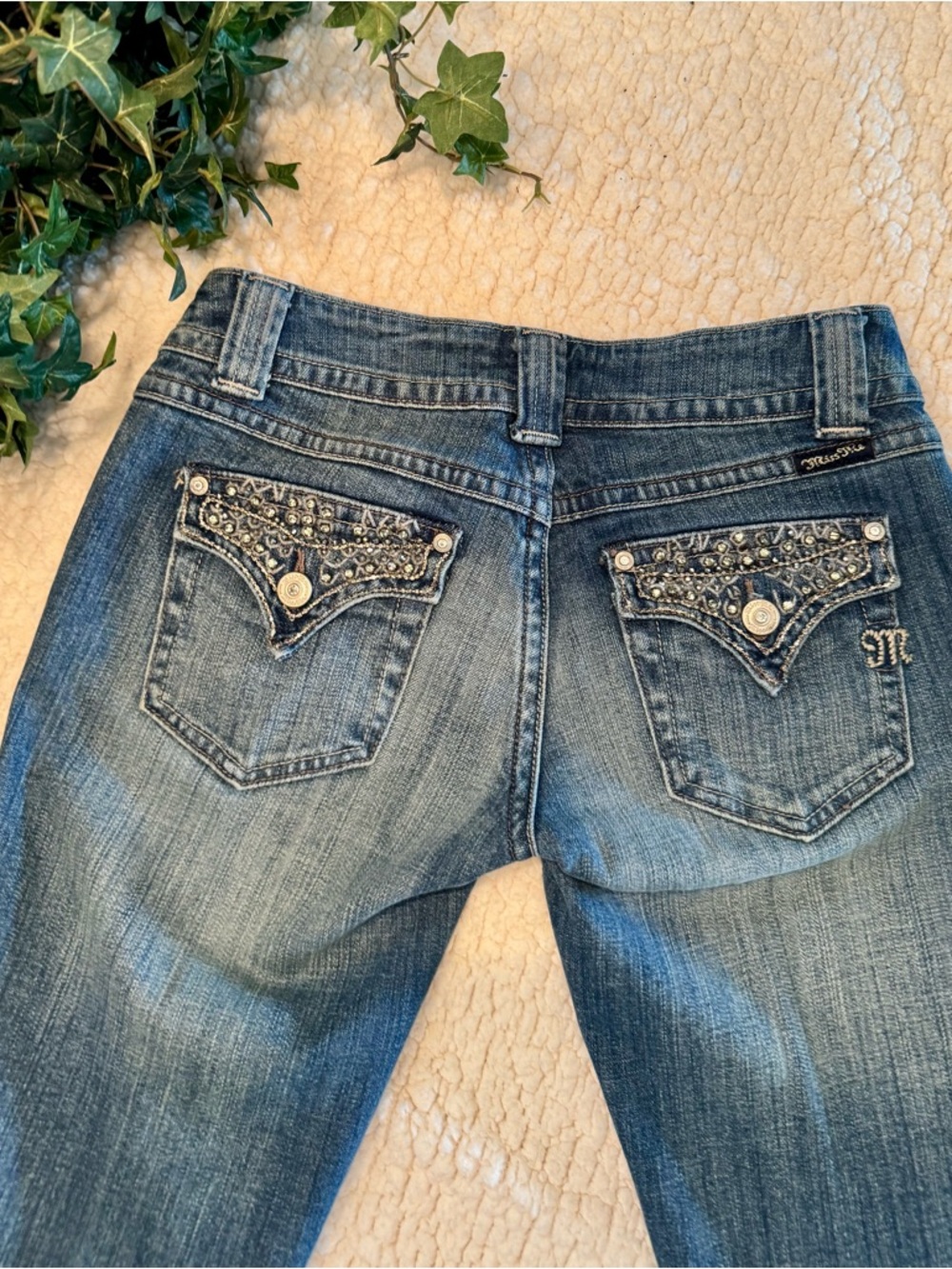 Miss Me Blue Embellished Boot Cut Jeans